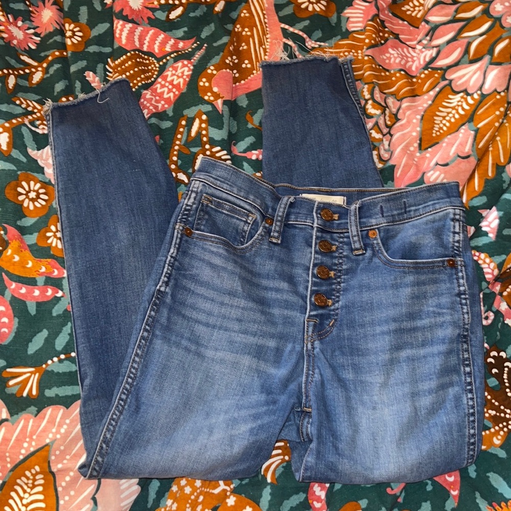 Madewell 10” high rise skinny crop jeans